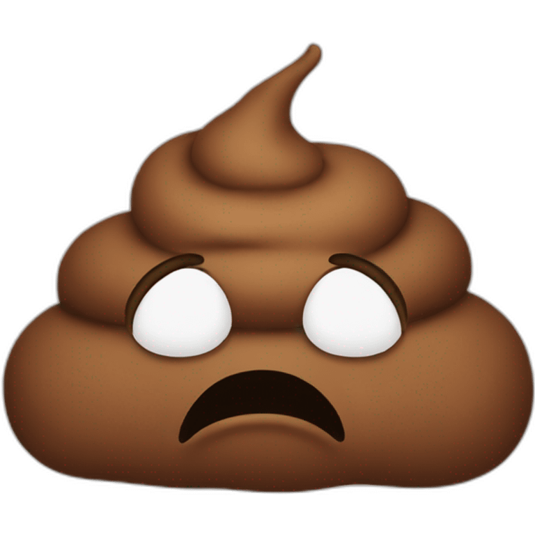 sad poop emoji