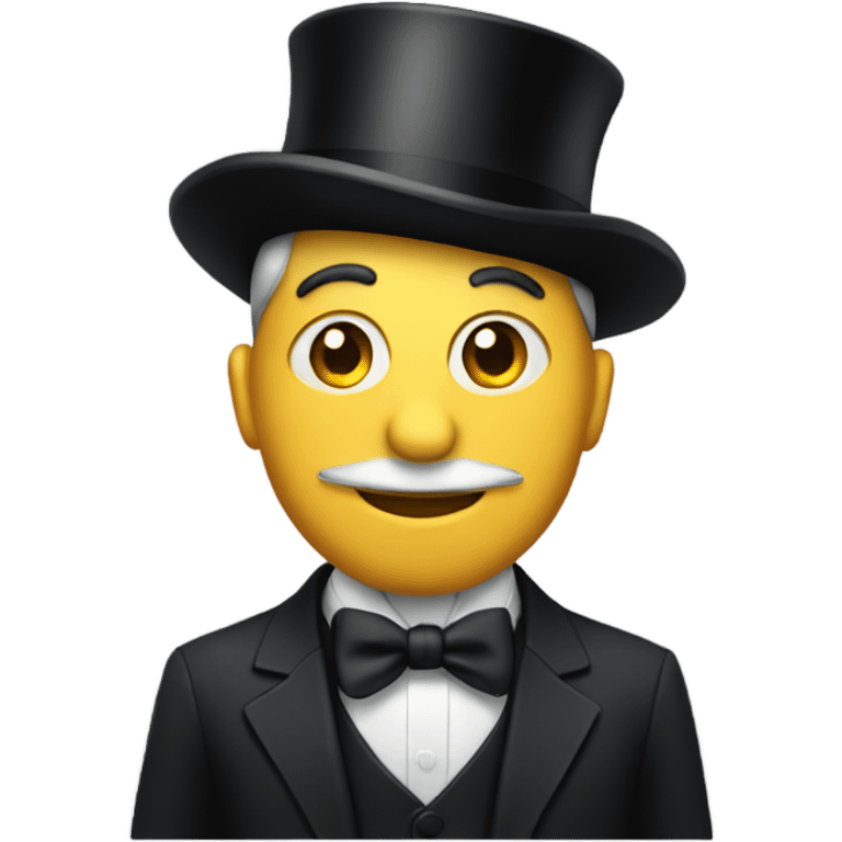 Man in suit with top hat emoji