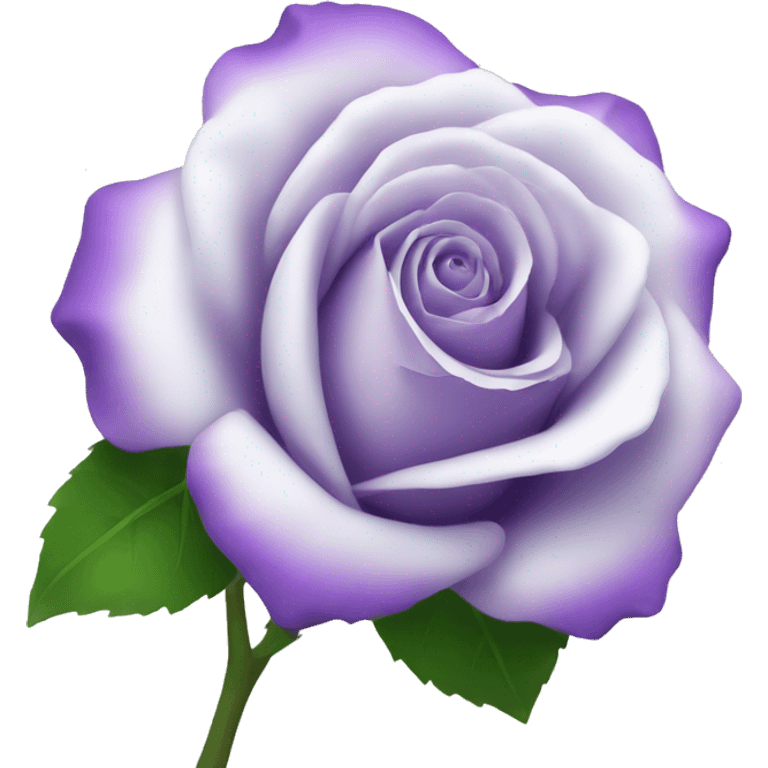 a white rose with a purple center in the foreground emoji