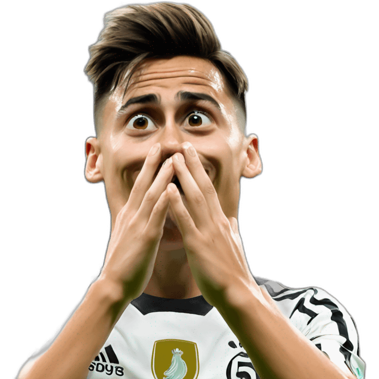 Dybala hand in nose right celebration emoji