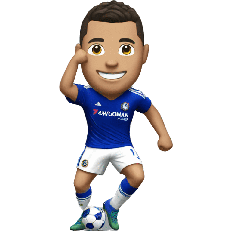 ronaldo dancing with a chelsea shirt emoji