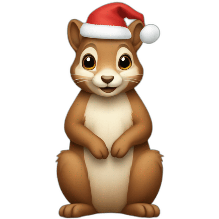 christmas squirel sitting emoji