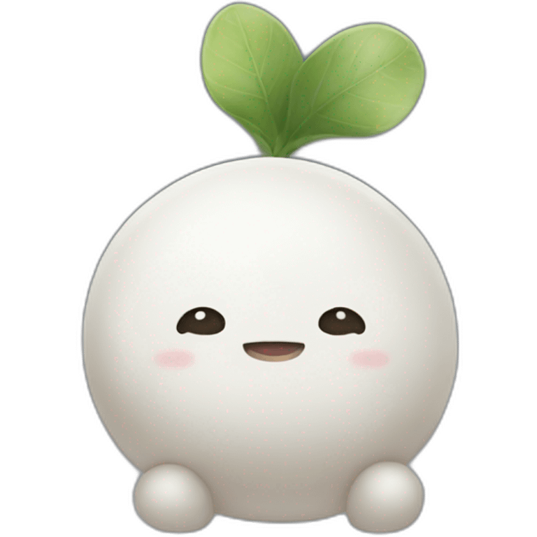 big white mochi emoji