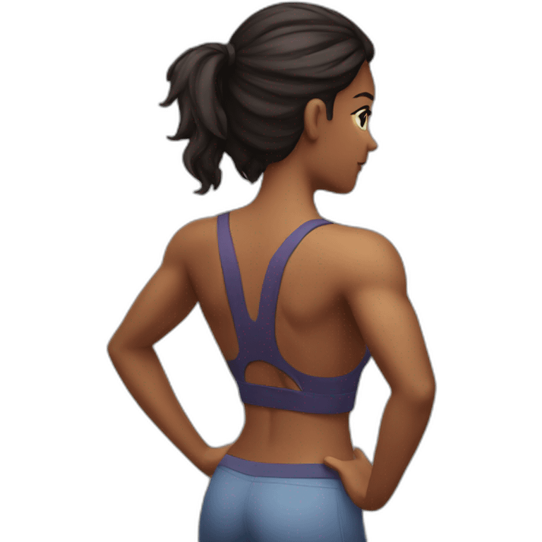 girl muscle back emoji