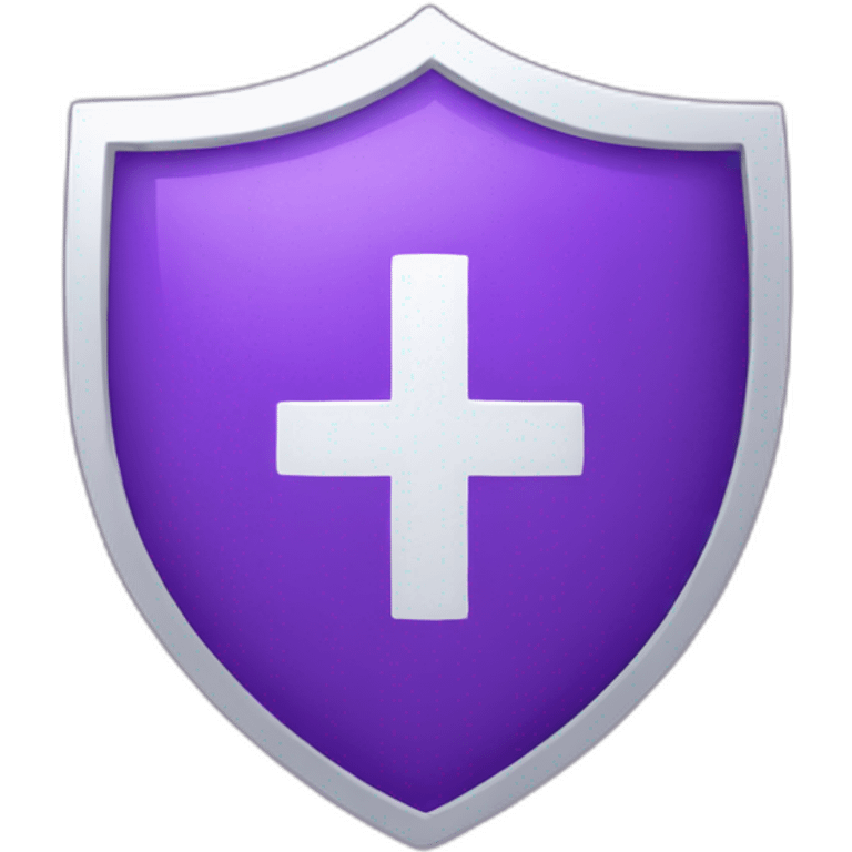 purple shield with a white plus symbol  emoji