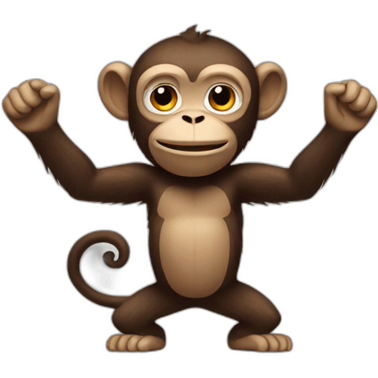 monkey with arms emoji