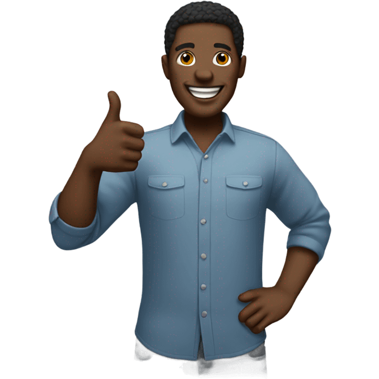 Black man giving thumbs up  emoji