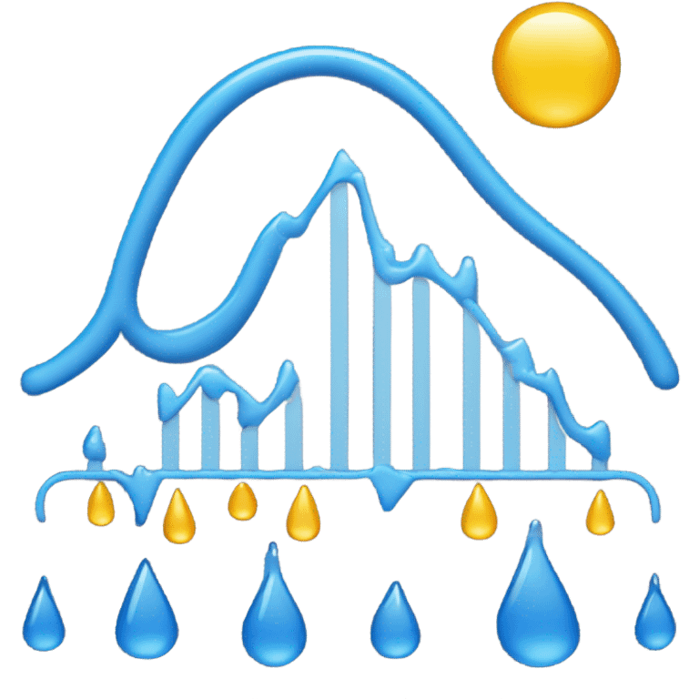  AA graph shooting upwards with sweat droplets, symbolizing the hard work of success.
 emoji