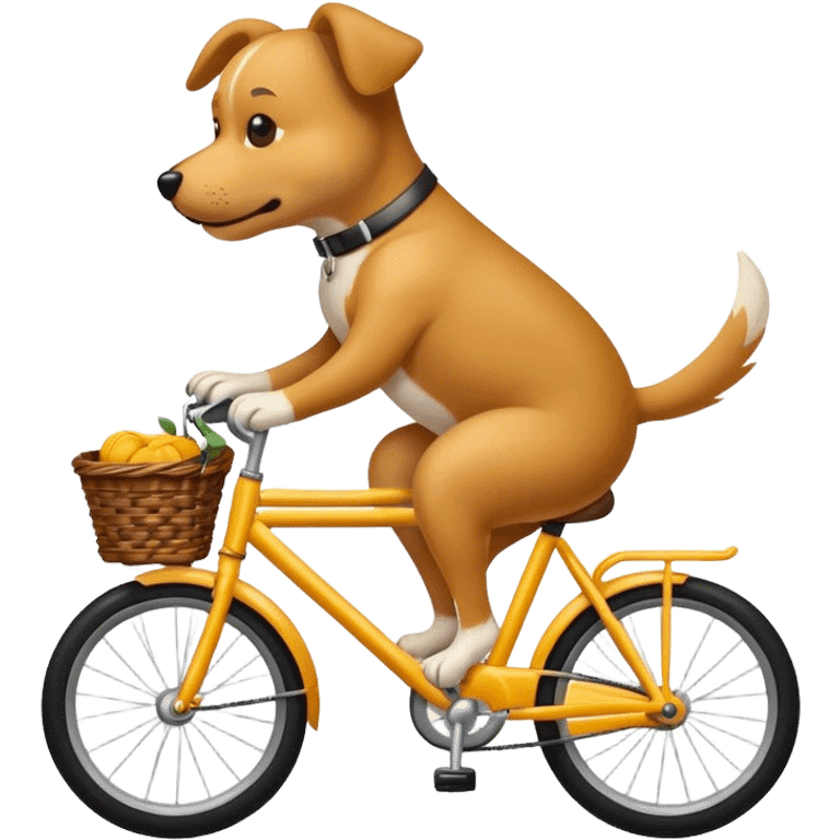 Dog riding a bike emoji