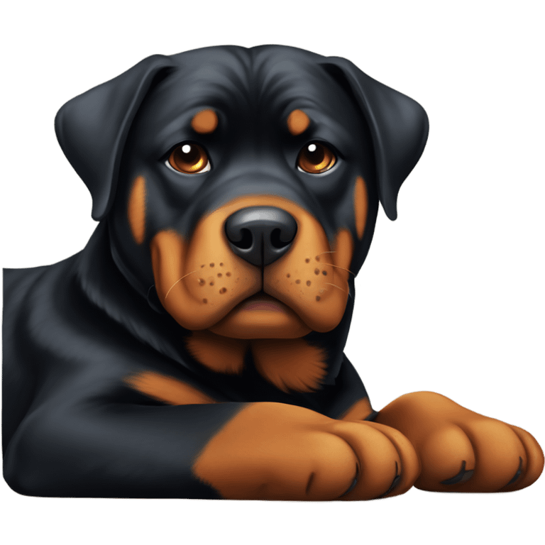 Lazy Rottweiler  emoji