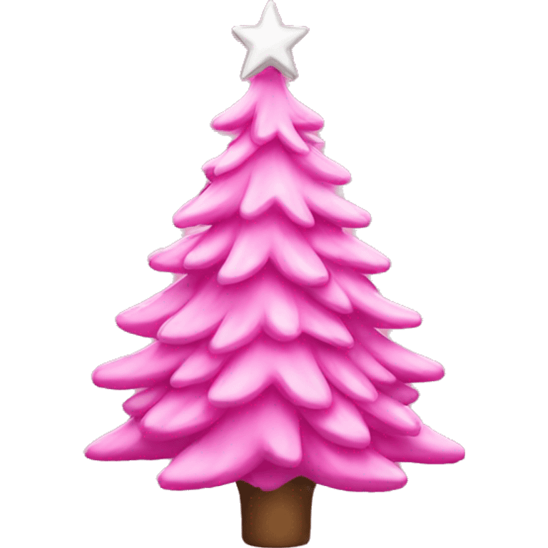 Pink Christmas tree emoji