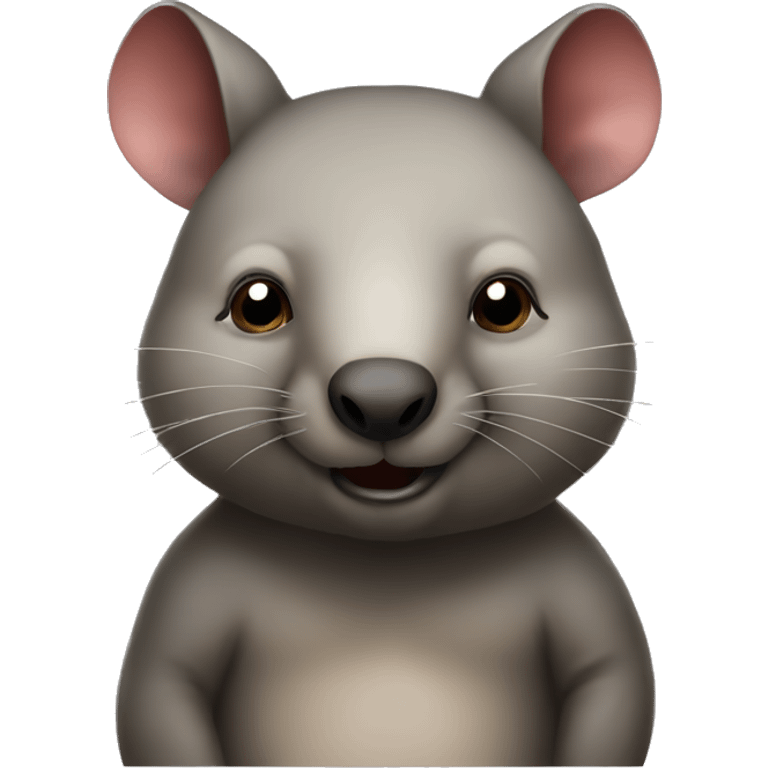 wombat with party hate emoji