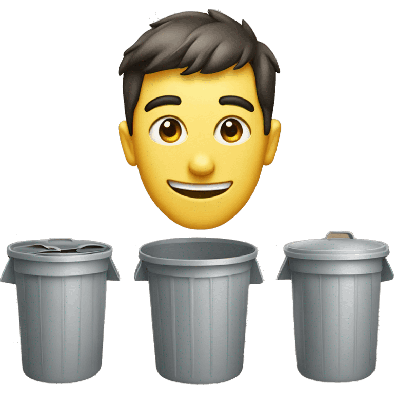 smiling face with trash cans instead of eyes emoji