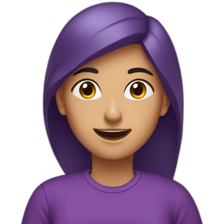 Armenian women in purple sweatshirt and celebrating something  emoji