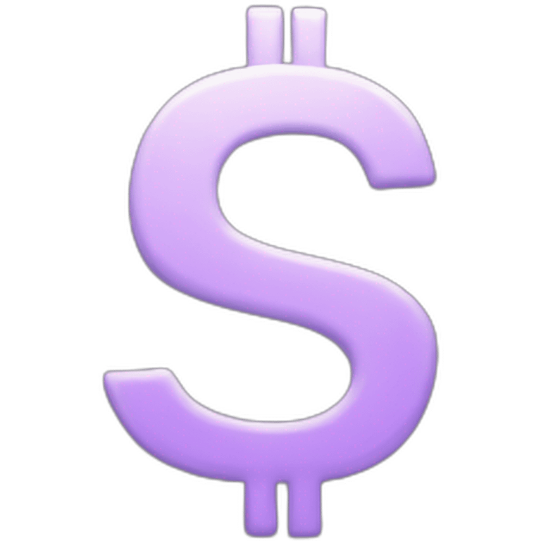 Light purple money sign\ emoji