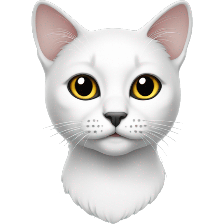 Cat white and black emoji