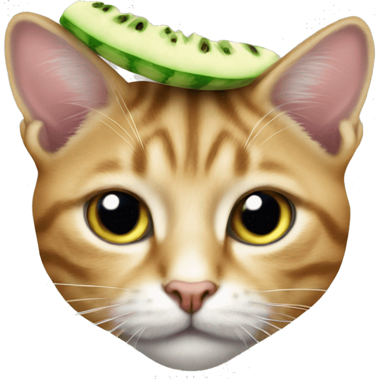 Katze mit einen melonenform Kopf  emoji