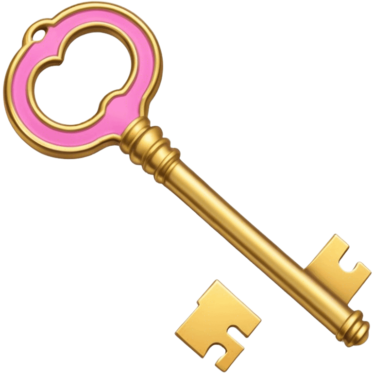 gold pink antique key  emoji