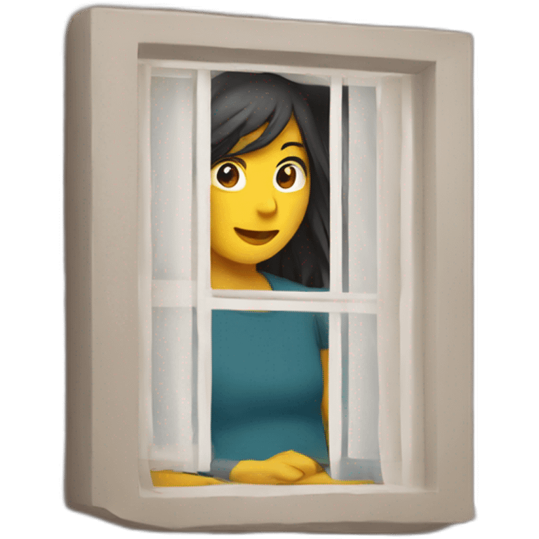 Maruja en ventana emoji