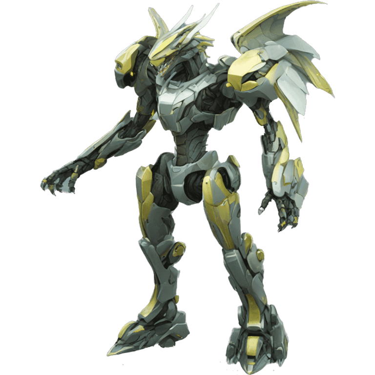 futuristic mecha Dragon full body emoji