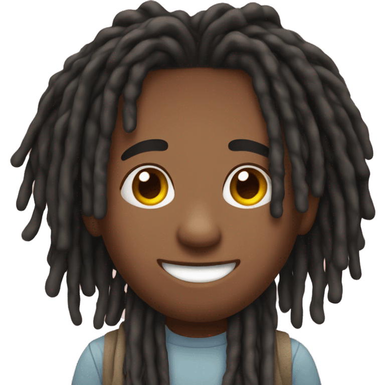  black male with dreads in love hearts emoji