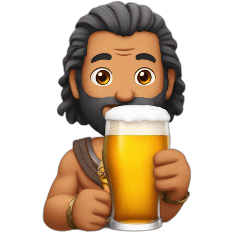 Bahubali drinking beer  emoji