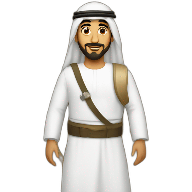 Arab with bombe emoji