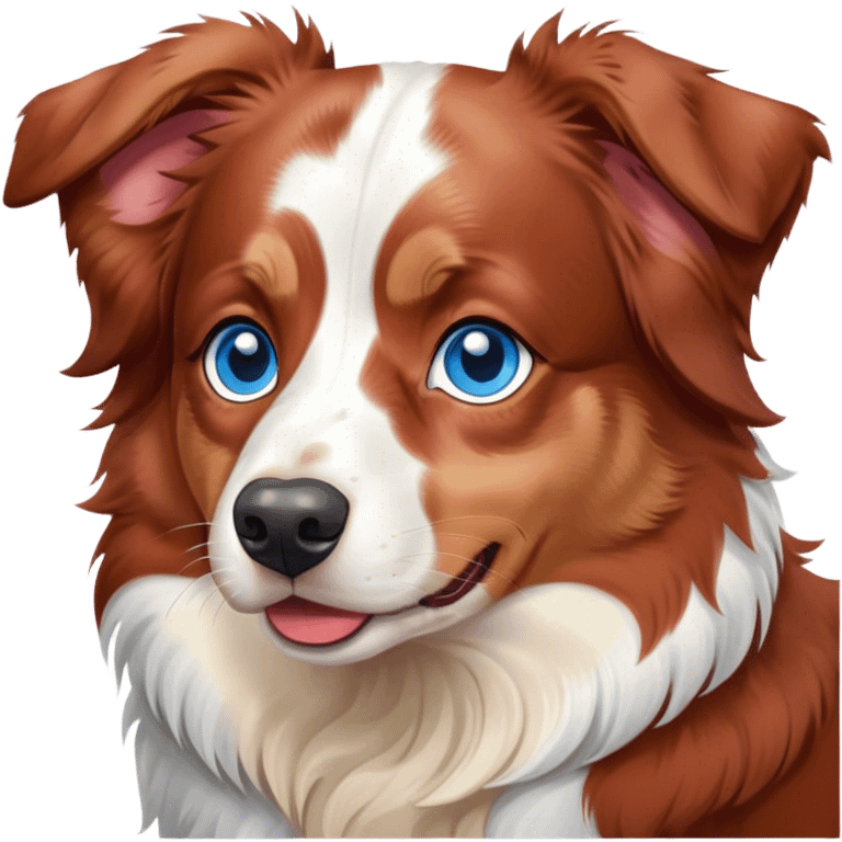 Red merle australian shepherd blue eyes emoji