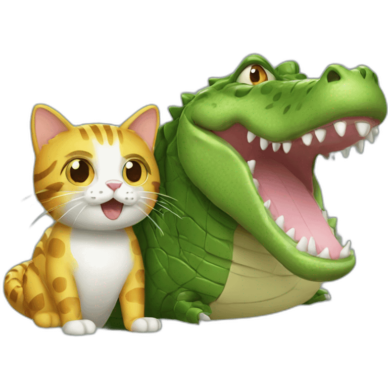 À crocodile with a cat  emoji