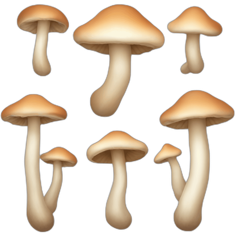 Skin-colored monochrome mushrooms emoji