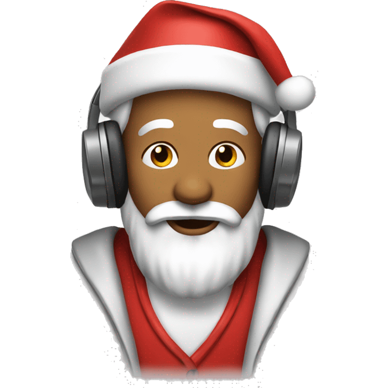 Santa with headphones  emoji