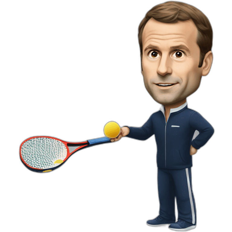 macron joue au ping-pong emoji