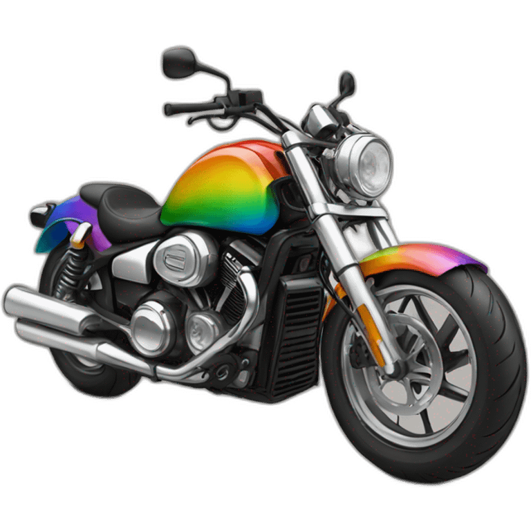 rainbow motorcycle emoji