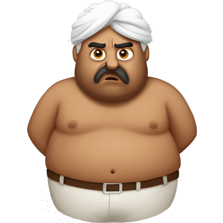 confused indian FAT MAN  emoji