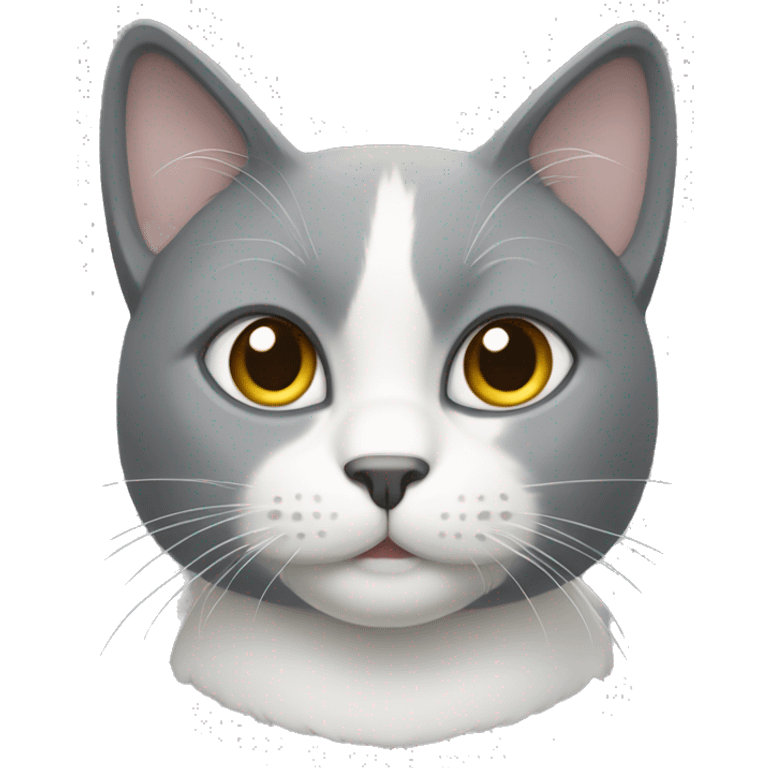 gray and white cat emoji