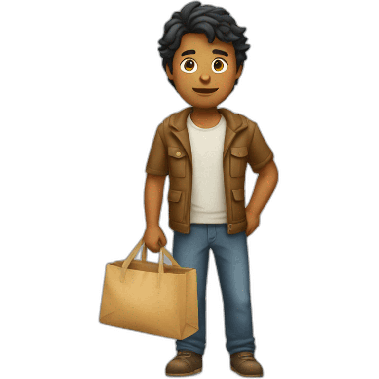 Saroo con bolsa de compra emoji