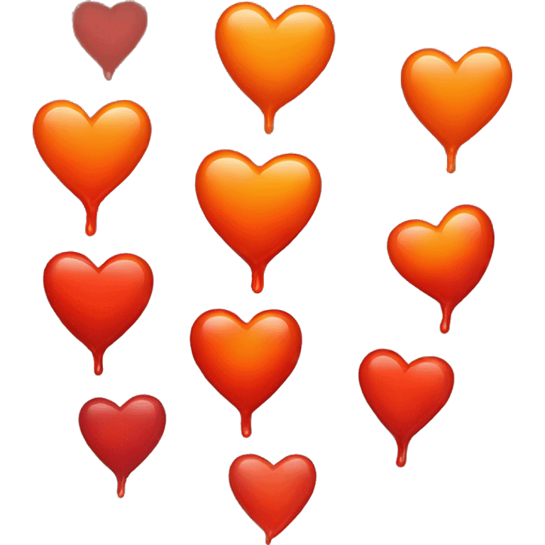 bleeding red heart glowing red-orange emoji