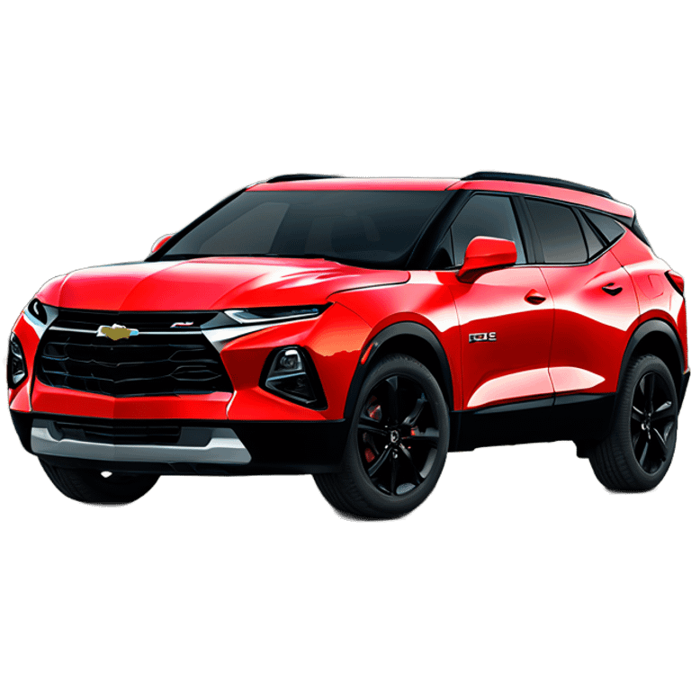 2020 red Chevrolet blazer black wheels black logo emoji