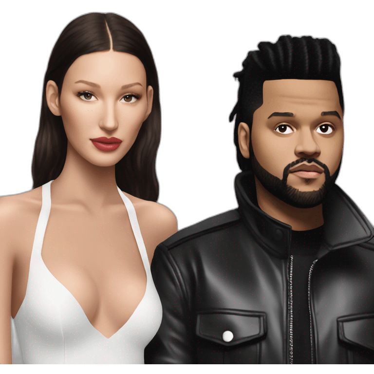 the weeknd and bella hadid emoji