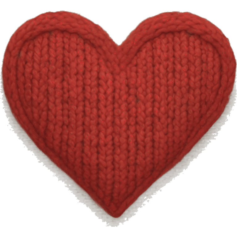 Knitted beige heart emoji