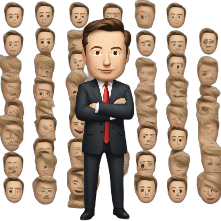 Elon Musk serrant la main à Donald Trump emoji