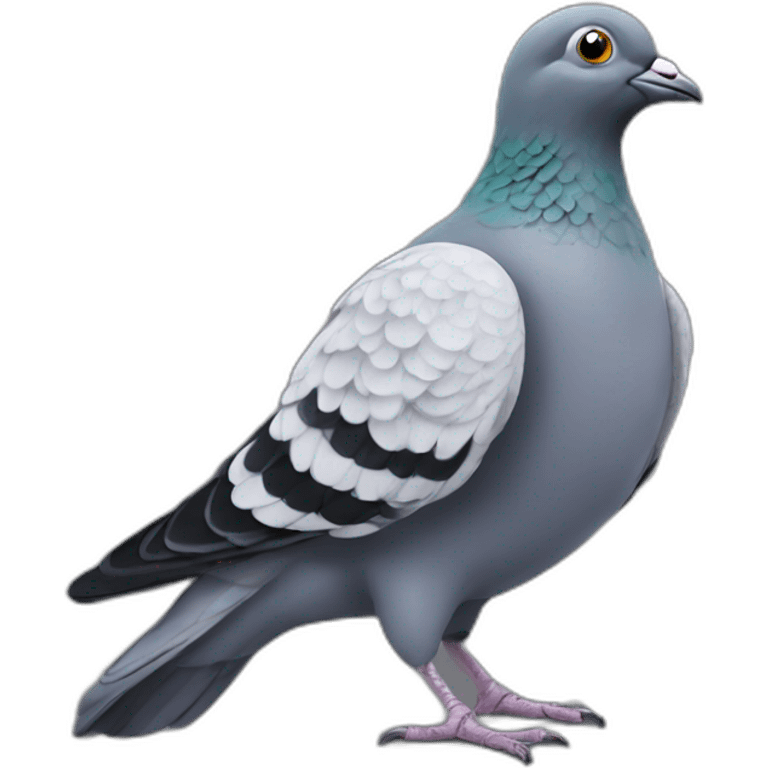 pigeon with a pen emoji