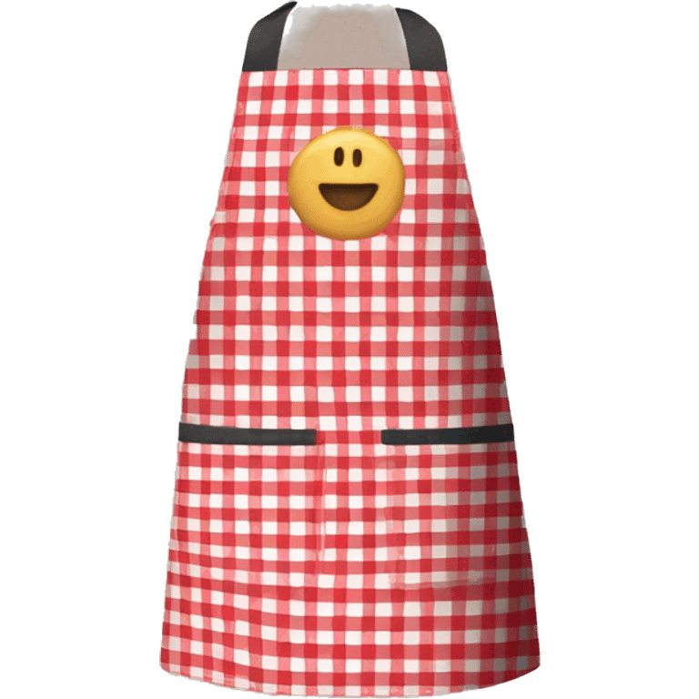 Red and white gingham apron emoji