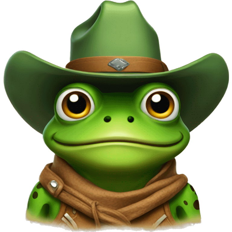 Cowboy frog emoji