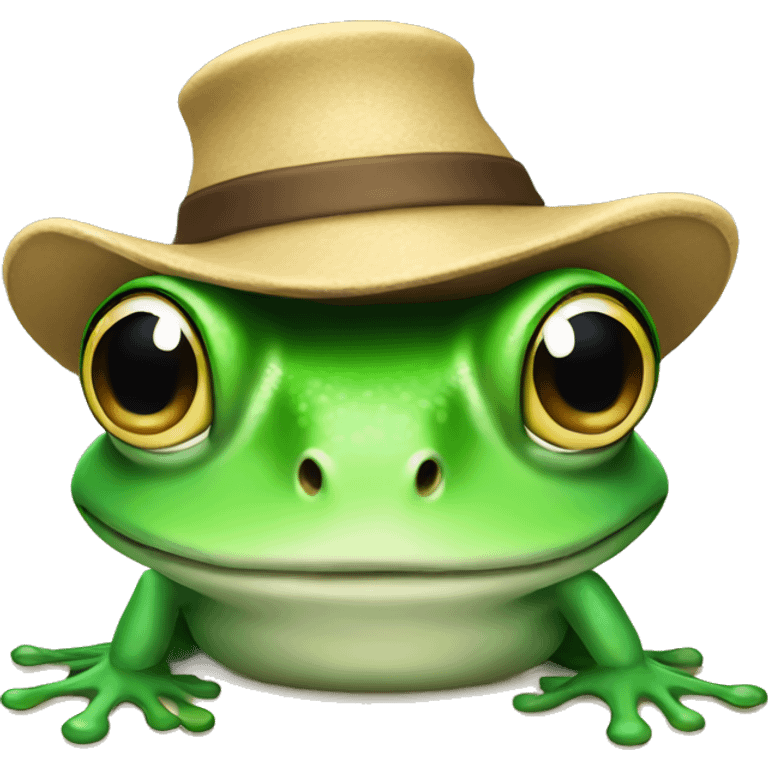 frog with a hat emoji