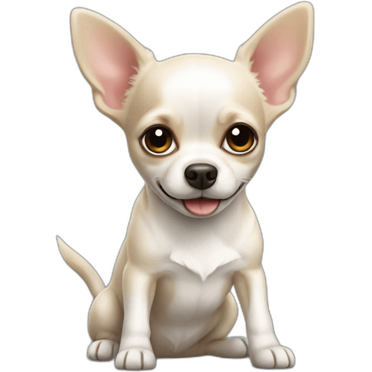 Cute Chihuahua white dog emoji