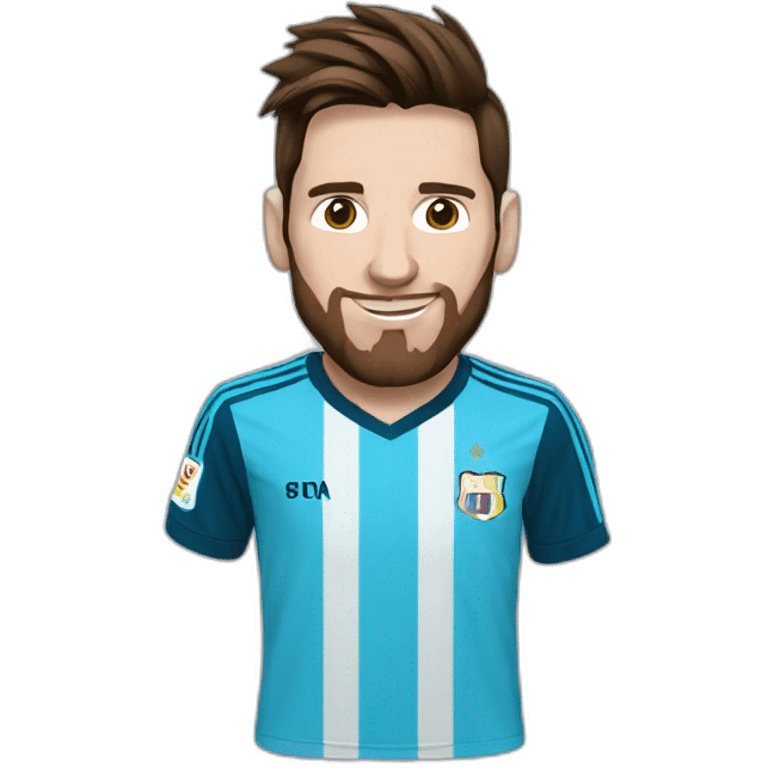 Messi with marseille shirt emoji