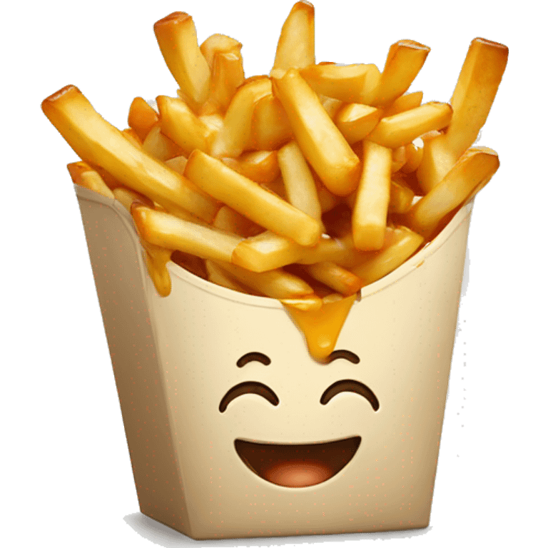 poutine qui mange une poutine emoji