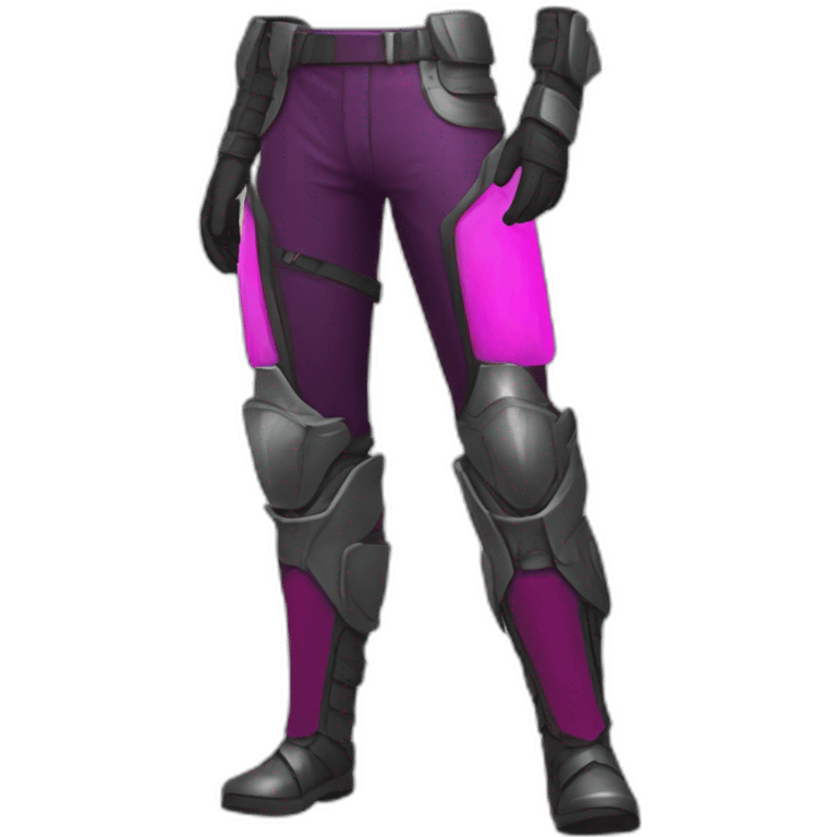 futuristic colored crimsom armored pants emoji