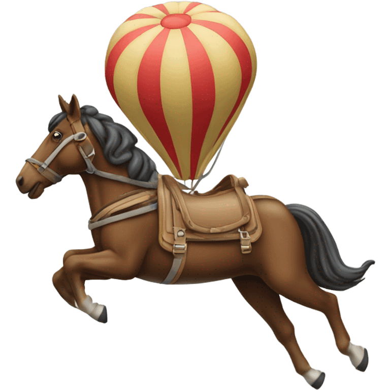 Solo horse parachuting emoji